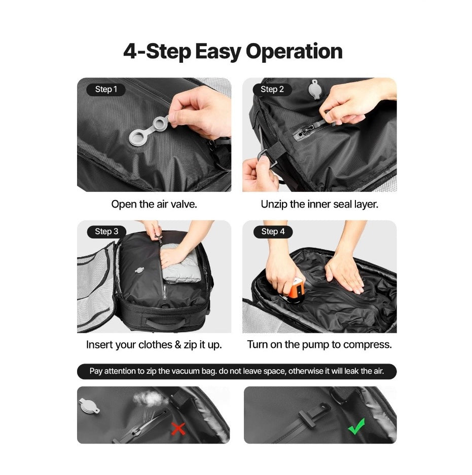 Aero Compress - Mochila de compresión expandible definitiva