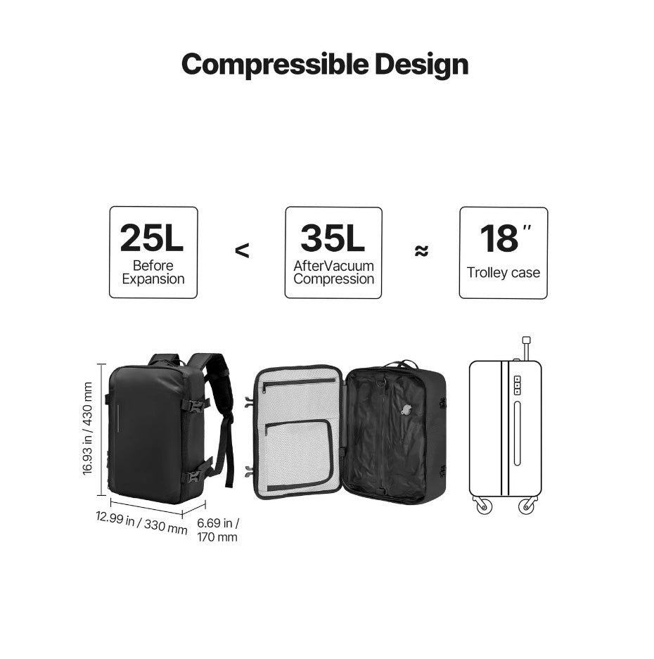 Aero Compress - Ultimate Expandable Compression Backpack