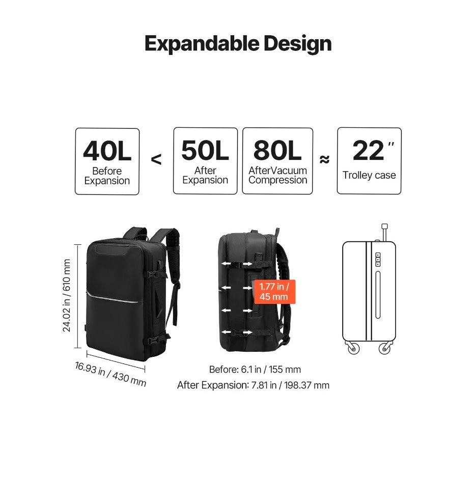 Aero Compress - Ultimate Expandable Compression Backpack
